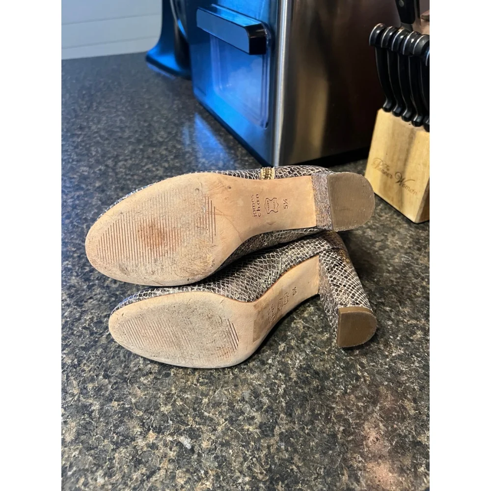 James Chan Delia Gold Print Bootie